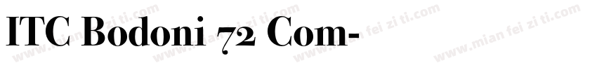 ITC Bodoni 72 Com字体转换